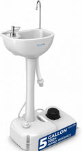 Portable Hand Washing Station, 100+ Hand Washes, Hands-Free Foot Pump, Soap Dispenser, and Drain Hose, Ideal for