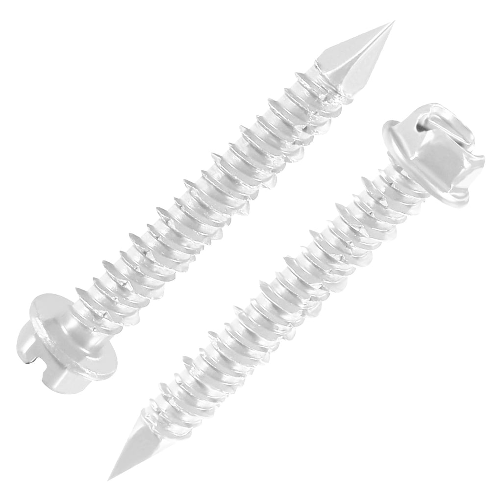 117 PCS 3/16" Slotted Hex Head Concrete Screws Assortment Kit