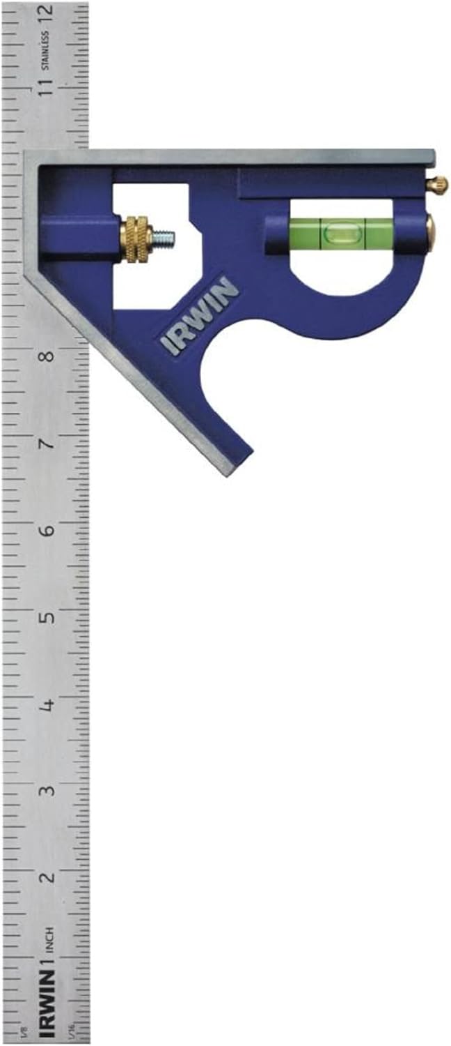 Combination Square, 12”, 45-90 Degree Marking, Stainless Steel (1794469)