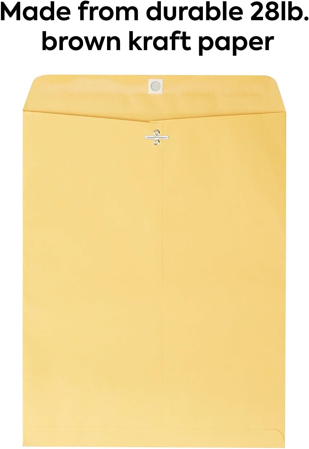 10x13 Kraft Clasp Envelopes, Brown, Heavyweight, 100/Pack