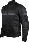 Mens Advanced All-Season Reflective Mesh & Textile Motorcycle Jacket w/CE Armor & Removable Liner