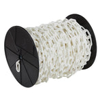 Mr. Chain Plastic Barrier Chain, White, 2 in x 125 ft (50101-1)