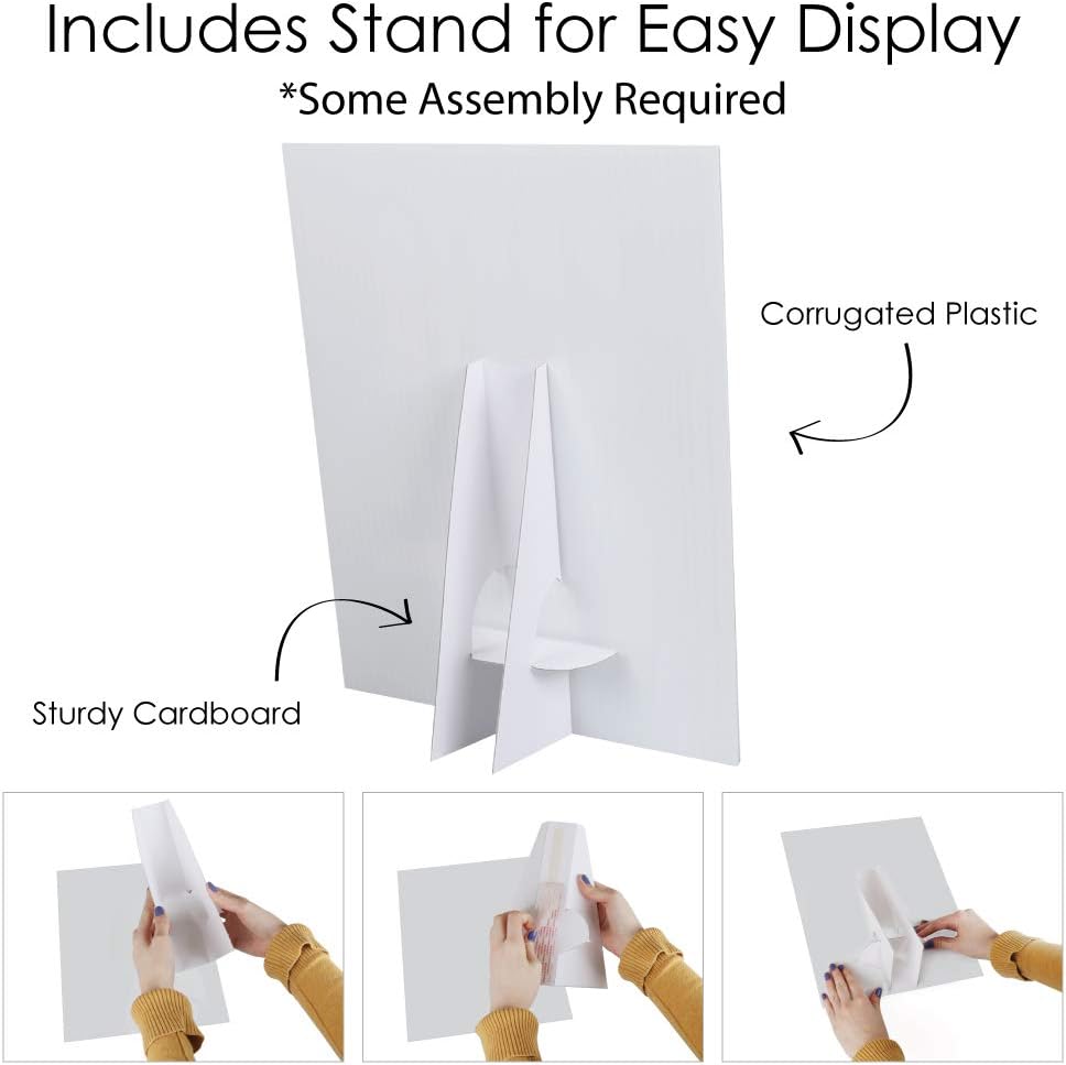 Photo Booth Sign with Stand – Festive & Durable Plastic Display – Indoor & Outdoor Party Decoration – 10.5” x 13.75”