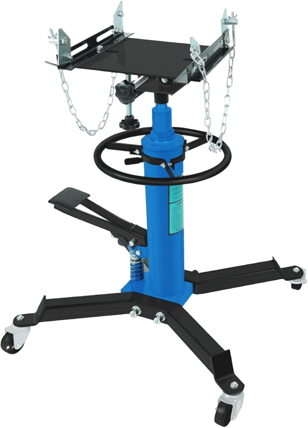Transmission Jack, 1660lbs / 0.75 Ton 2 Stage Hydraulic Telescopic Jack with Foot Pedal, 35" - 72" Adjustable Height