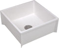 63Mmop Sink Colorfast Marbleized Finish, White