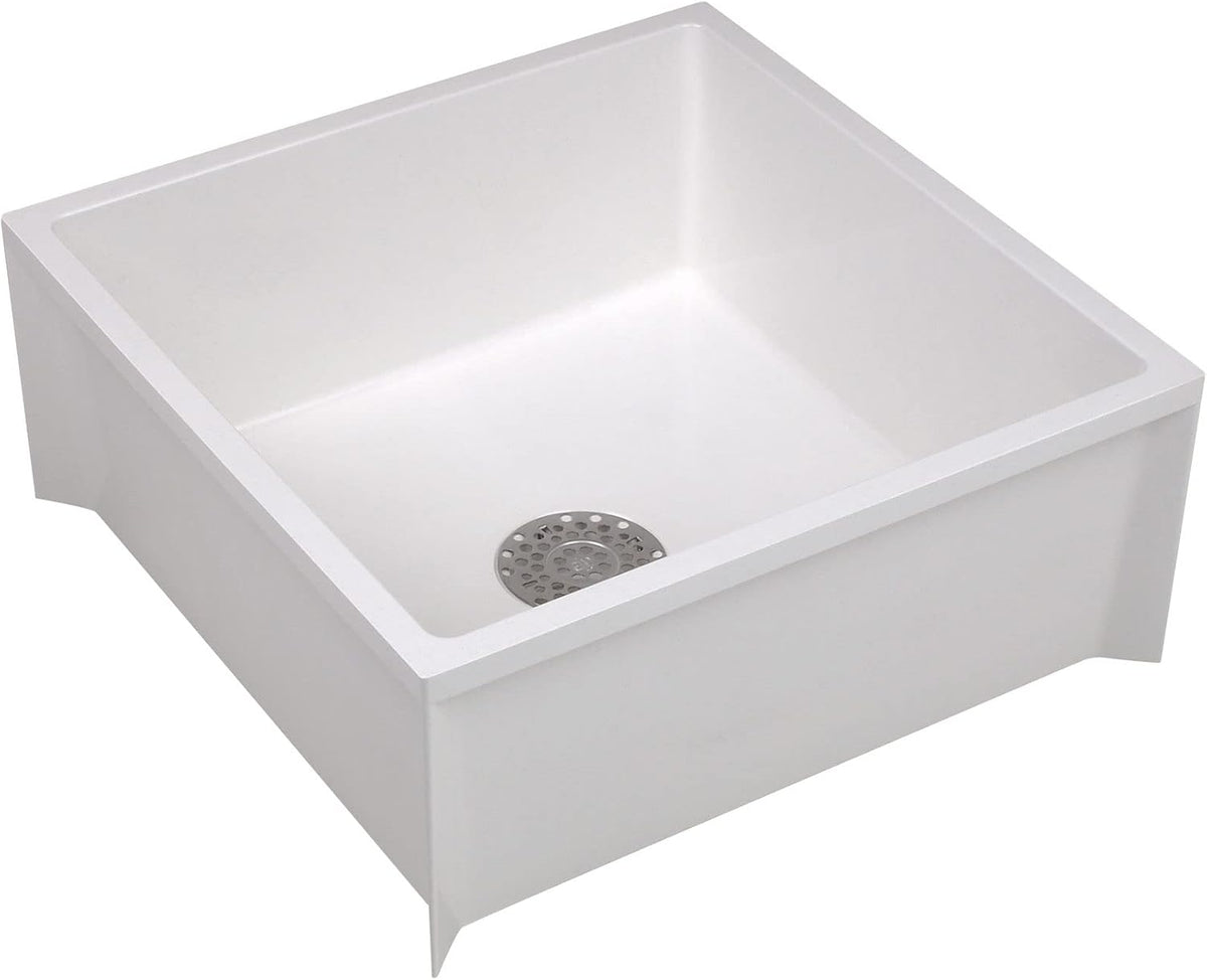 63Mmop Sink Colorfast Marbleized Finish, White