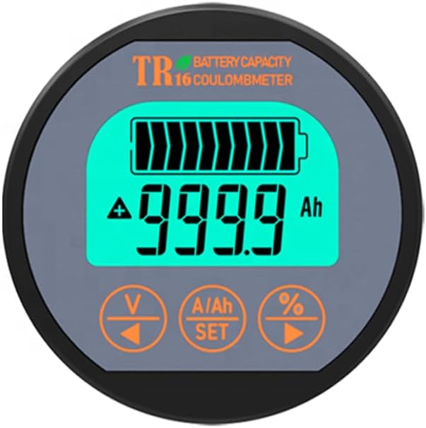 AILI TR16 Shunt Battery Monitor, 8-120V up to 500A Voltage Current Meter, State of Charge Display up to 999AH