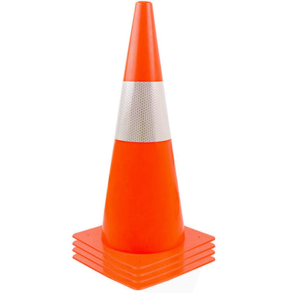 15 inch Traffic Safety Cones with Reflective Collars,[4 Pack]Orange Construction Cones| Parking Cones| Soccer