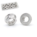 1/2-13 Flange Nut,10 Pack,304 Stainless Steel Hex Serrated Flange Lock Nut