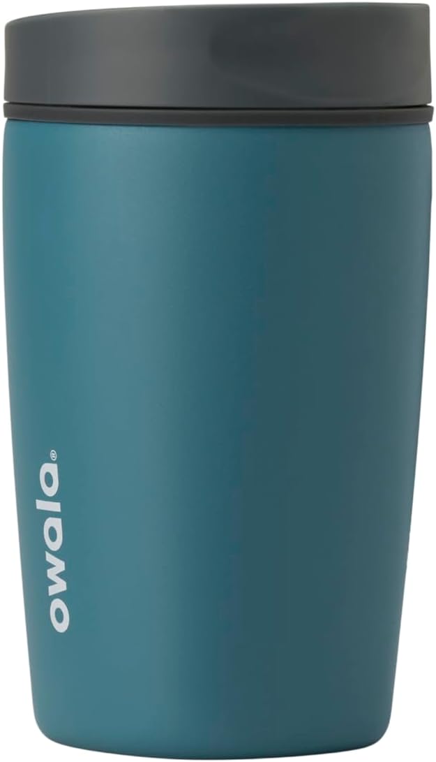 SmoothSip Slider Insulated Stainless Steel Coffee Tumbler, Reusable Iced Coffee Cup, Hot Coffee Travel Mug, BPA Free