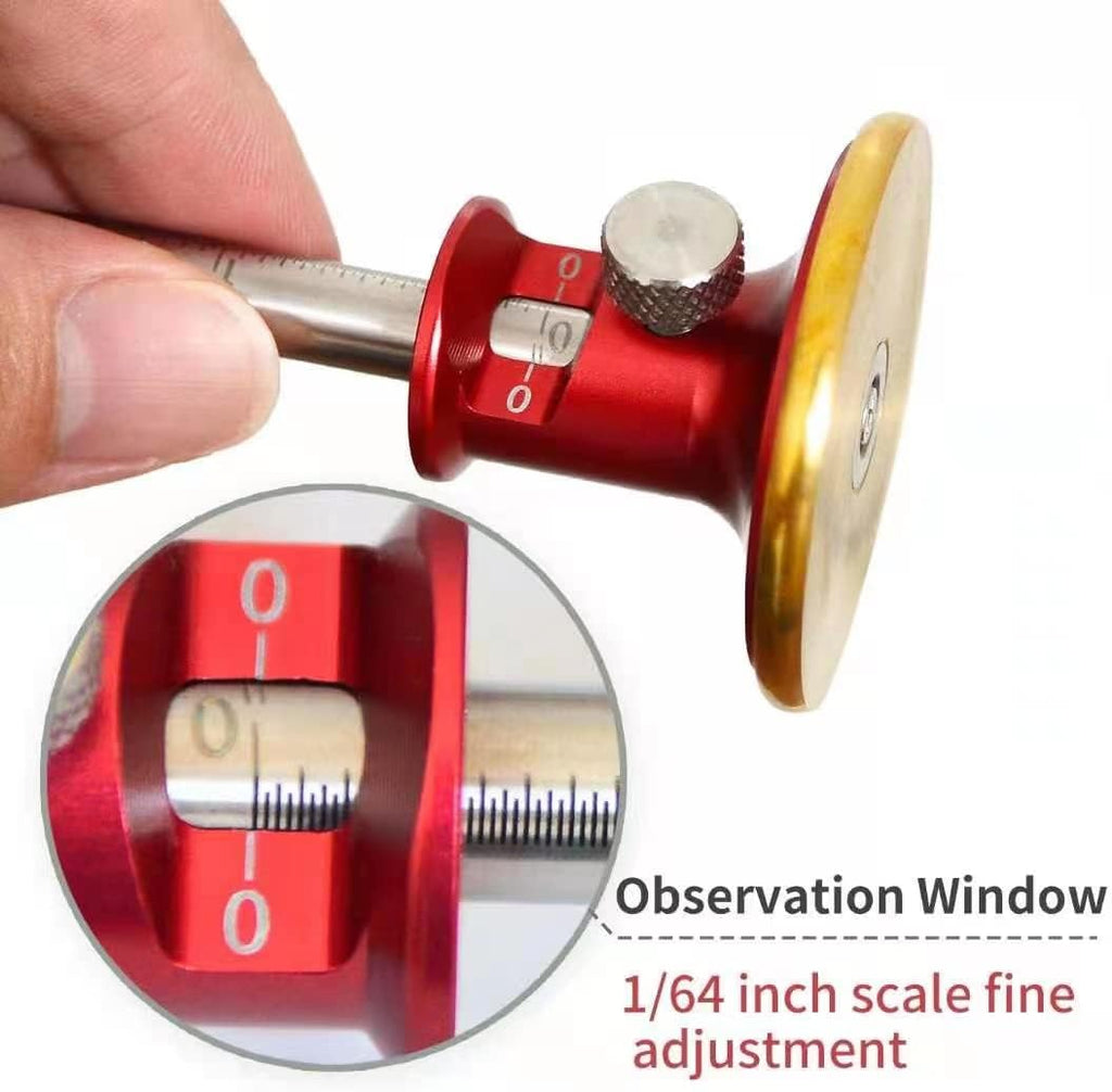 Wheel Marking Gauge Reader Window 8 Inch | Wood scribe layout with dual fixed cutters. Easy read scale eliminates