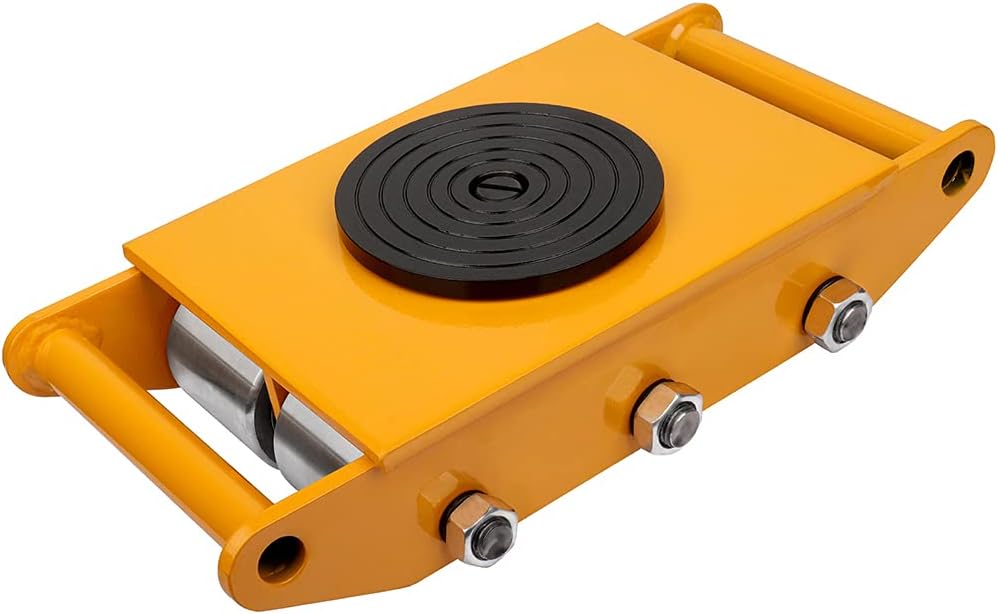 8T Machinery Skate Dolly with 360° Rotation Cap and 6 Steel Wheels | 17600lbs Load Capacity, Heavy Duty Machine Dolly