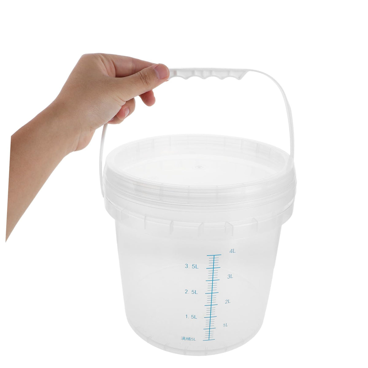 Plastic Measuring Bucket 5l with Handle and Airtight Lid