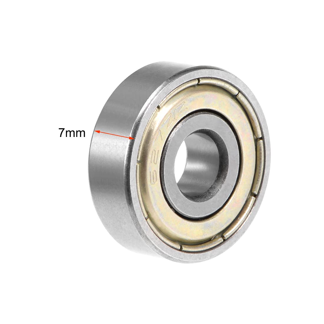 uxcell 627ZZ Deep Groove Ball Bearing 7x22x7mm Double Shielded Chrome Steel Bearings 2-Pack