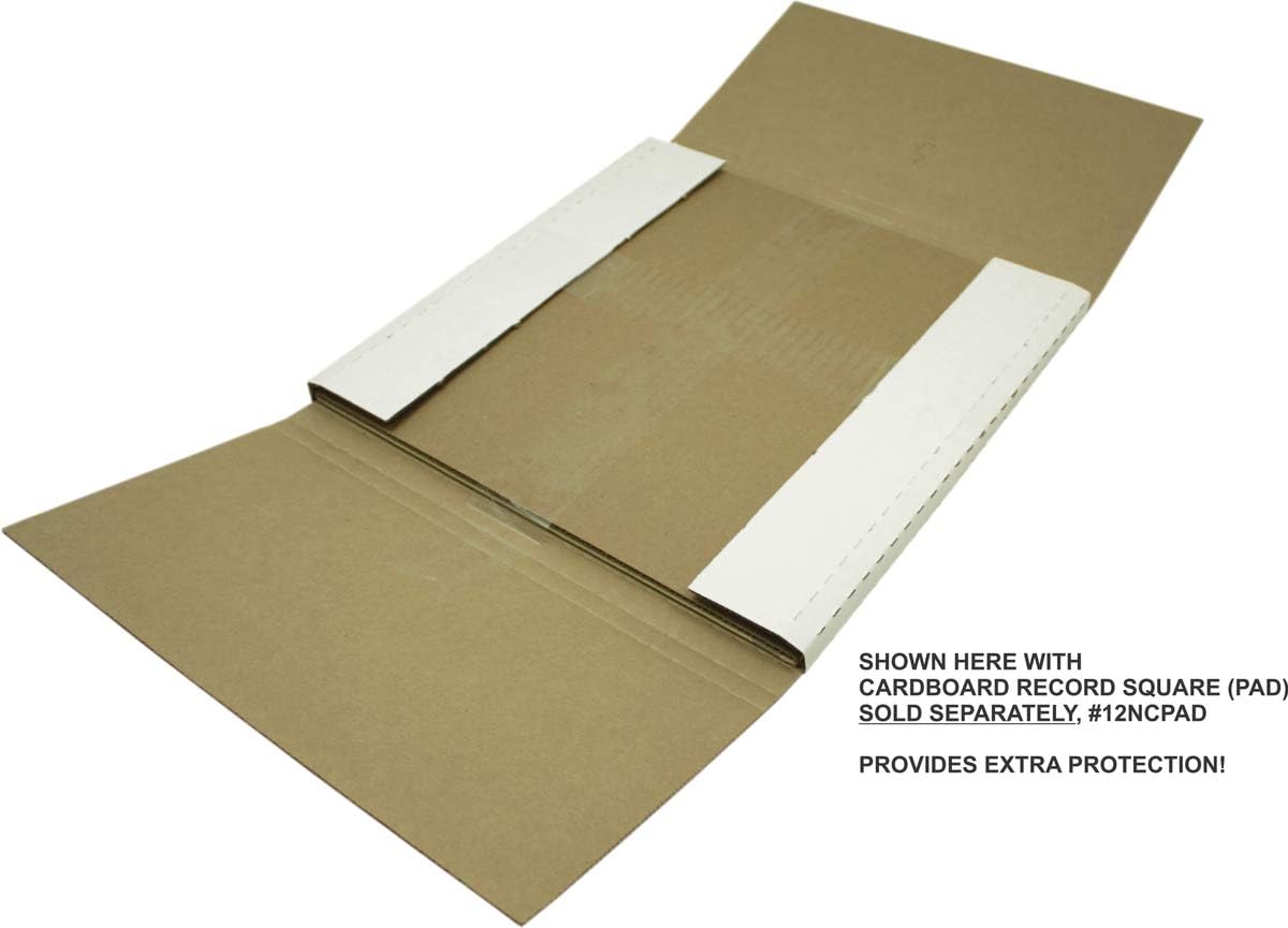 (25) White Vinyl Record LP Shipping Mailer Boxes - Holds 1 to 3 12" Records - Adjustable Height - STRONG 32 ECT