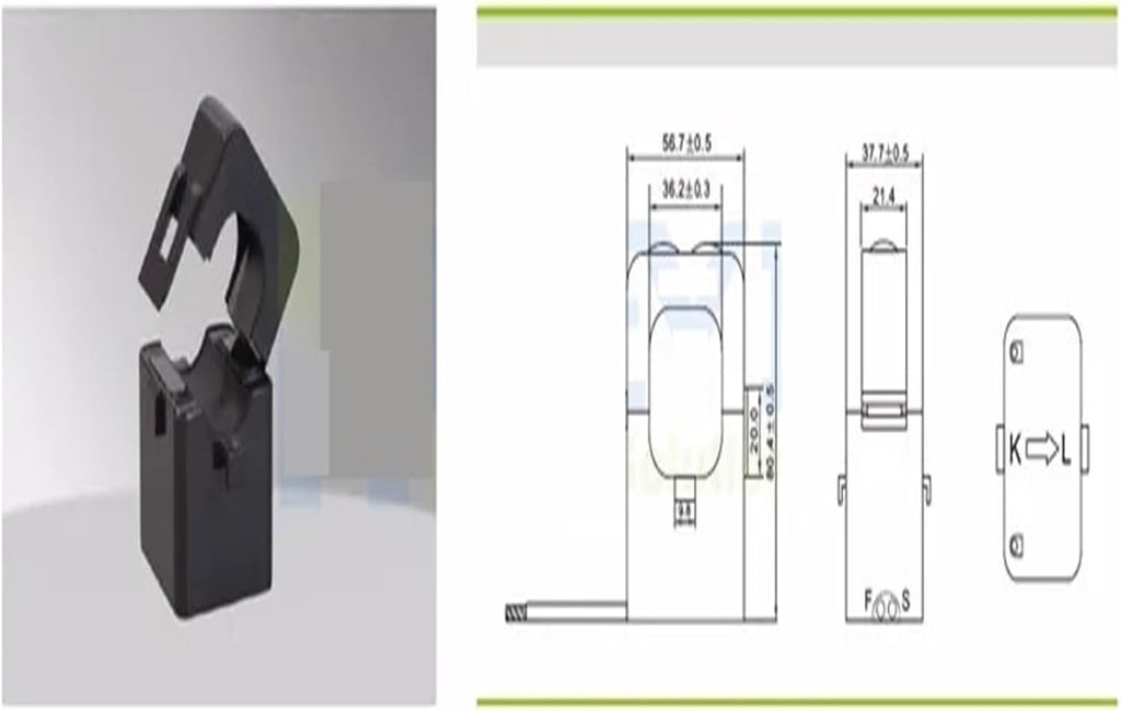 Split Core Current Transformer AC Current Sensor KCT-36 clamp on Current Transformer(5A)