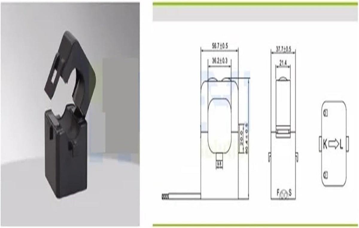 Split Core Current Transformer AC Current Sensor KCT-36 clamp on Current Transformer(5A)