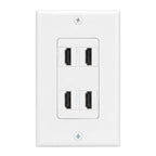 HDMI Wall Plate 4 Port HDMI Wall Outlet Faceplate HDMI Jack Panel