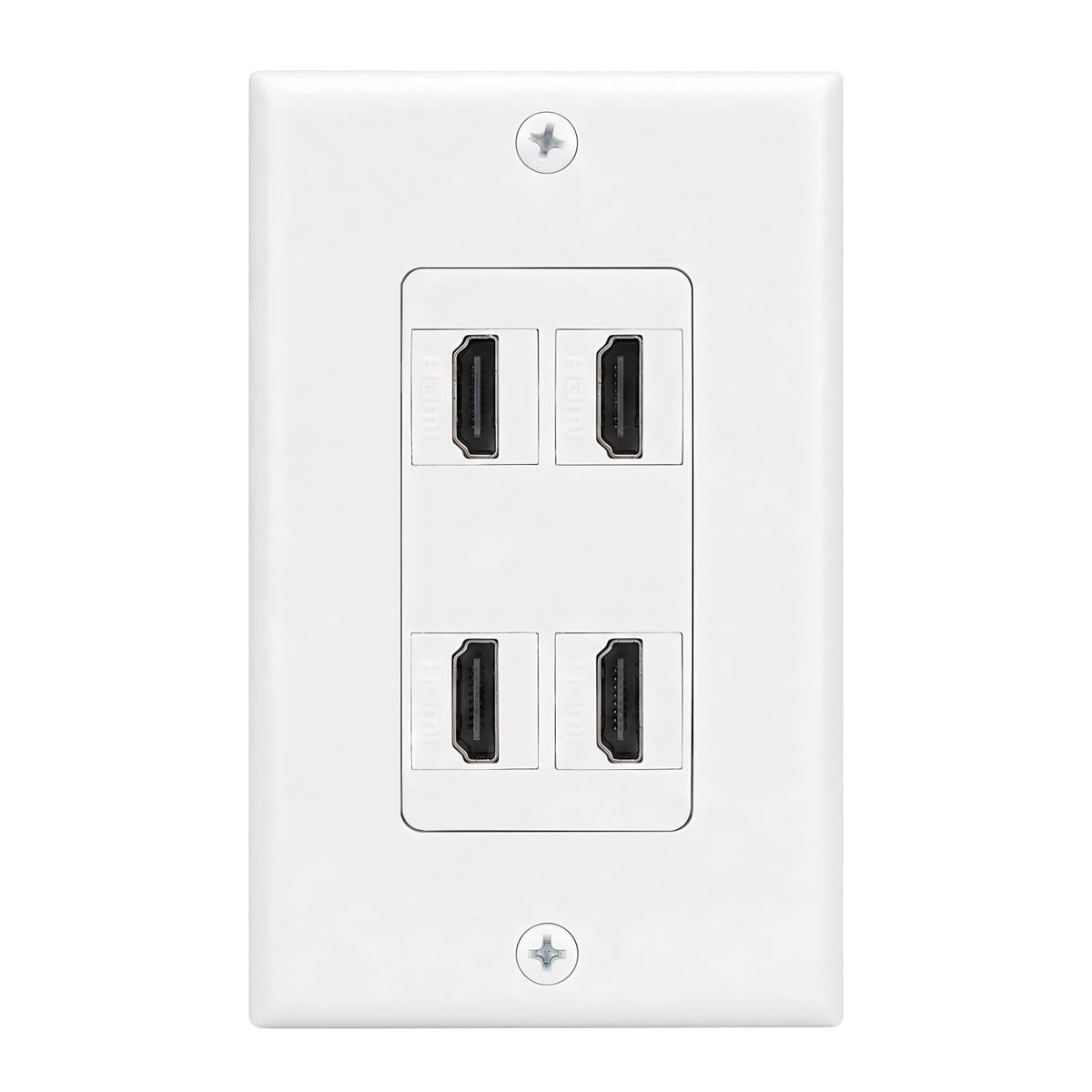 HDMI Wall Plate 4 Port HDMI Wall Outlet Faceplate HDMI Jack Panel