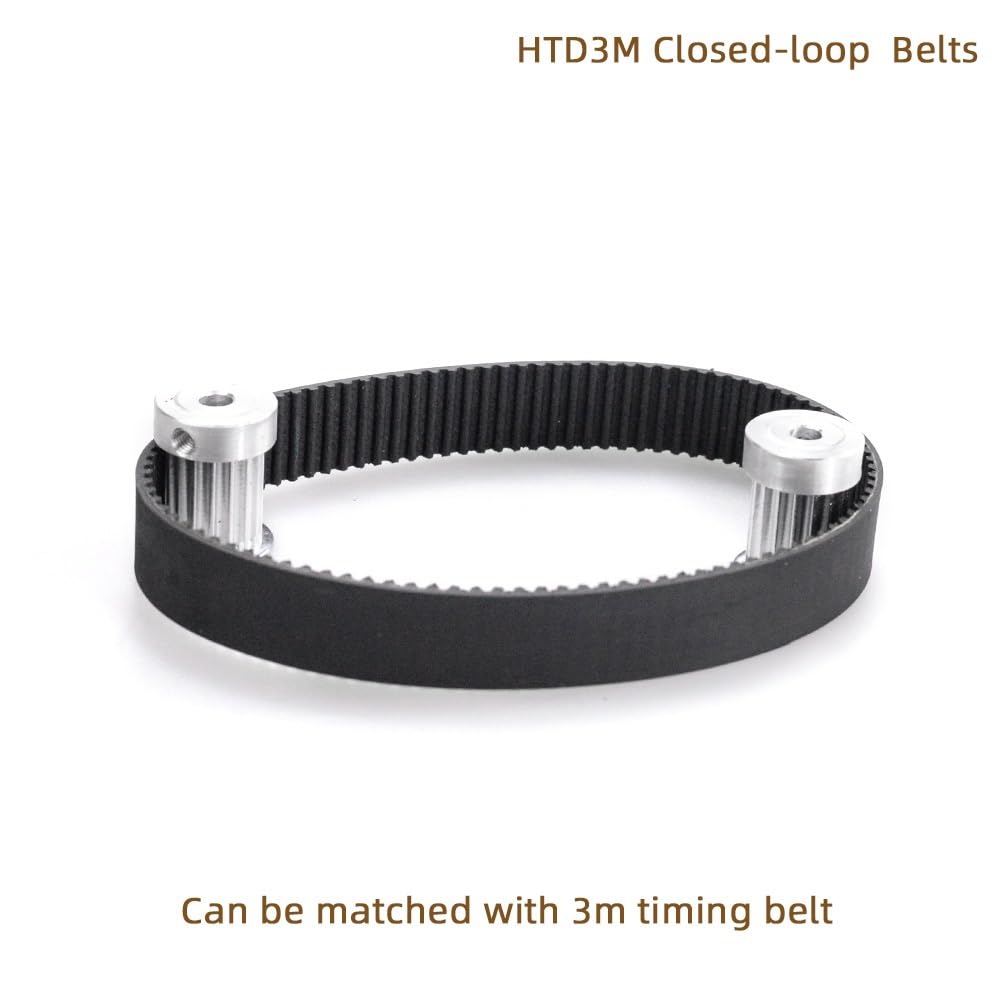 Arc HTD 3M Timing Belt C=336 339 342 345 348 351 354 357 360 363 Width 6/9/10/12/15/20mm Rubbe Closed Loop Synchronous Pitch 3mm Drive Belt(3M 357(Teeth119),1PC_10MM)