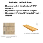 Western Red Cedar Fancy Cut Shingles (Square)