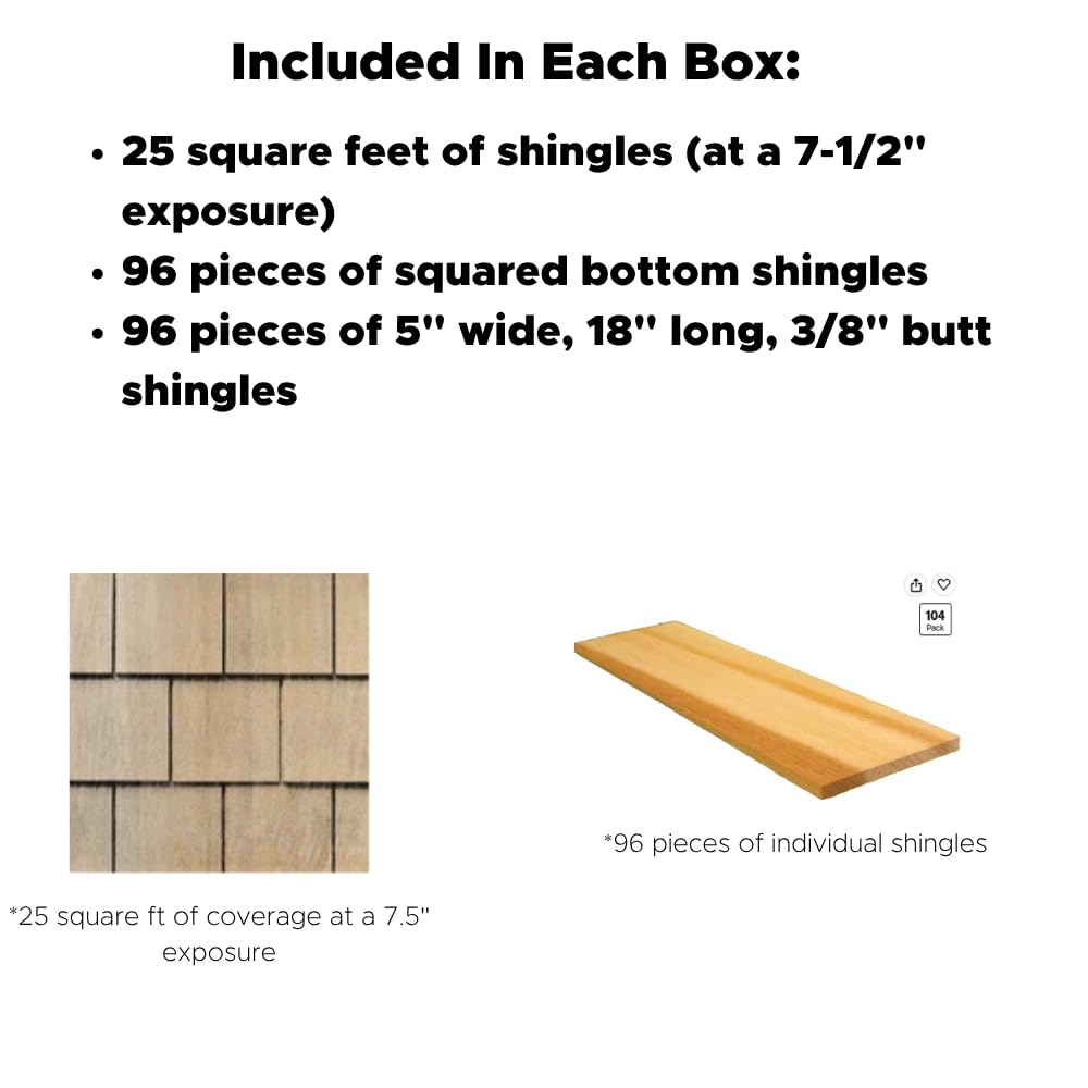 Western Red Cedar Fancy Cut Shingles (Square)
