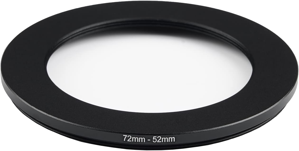 77mm to 52mm Step Down Ring Filter Adapter Applicable to All Brands of UV ND CPL Filter (77mm-52mm)