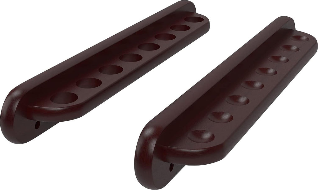 Viper 2-Piece Traditional Wall Mounted Solid Oak Billiard/Pool Cue Rack, Holds 8 Cues