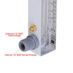 CNBTR Panel-Mount Water Rotameter, Flow Range: 0.2 to 1GPM Liquid Flowmeter