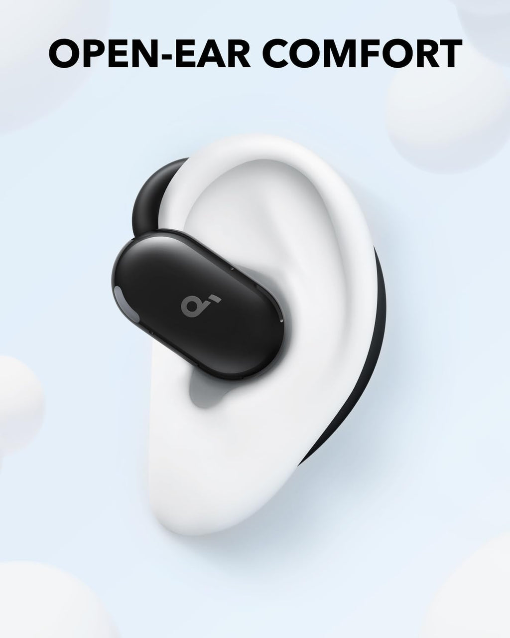 V20i by Anker Open-Ear Headphones, Adjustable Ear Hooks, Ultra-Comfort, Snug Fit, Powerful Sound, Clear Calls, IP55