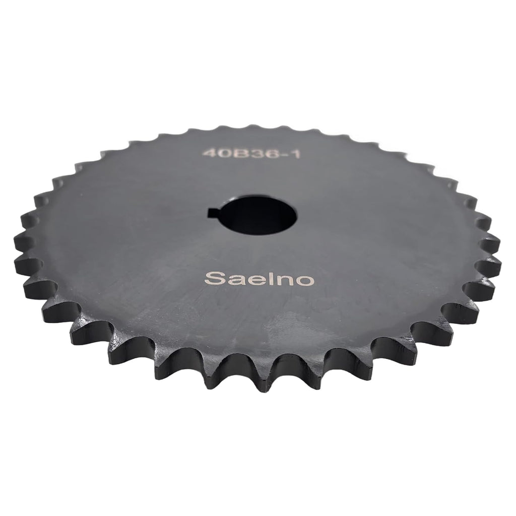 #40 Roller Chain Sprocket Type B 1 inch Bore 36 Tooth, Hardened Antirust 1045 Steel Drive Sprockets 40B36-1