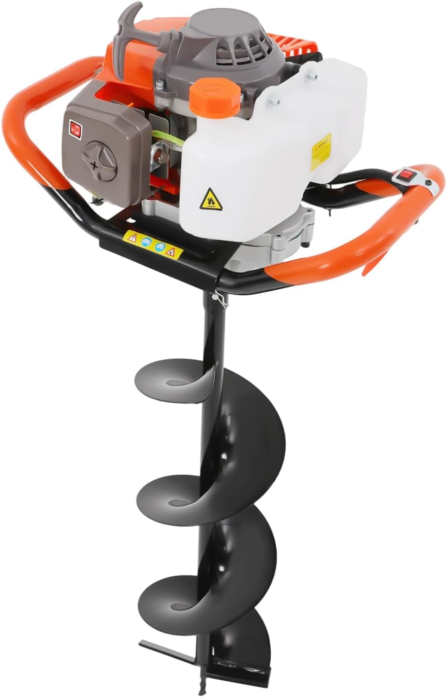 Post Hole Digger, 52CC Auger Post Hole Digger, Gas Powered Earth Digger with Earth Auger Drill Bit Long Alloy Steel