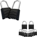 Combination Padlock Bundle – 2 Extra Long Shackle + 10 55mm Weatherproof Uncuttable for Home/Warehouse