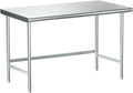 Open Base Stainless Steel Table 30"x60" Commercial Prep Work Table