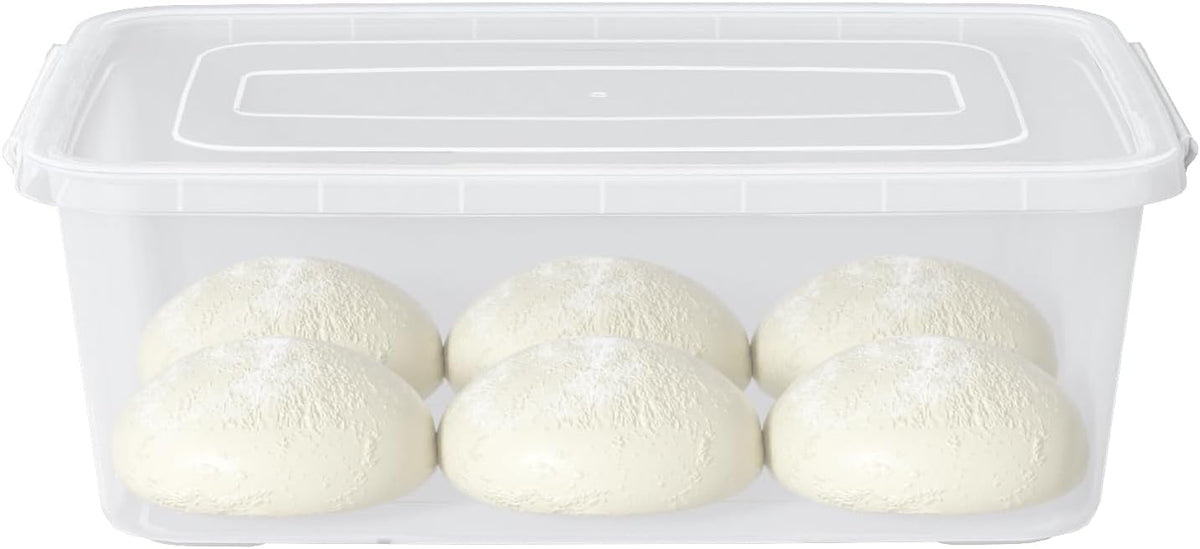4-Pack 14 L Clear Dough Proofing Box, Food Pizza Storage Container