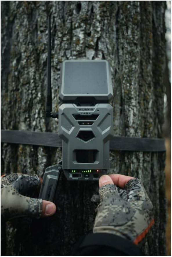 Flex-S-Dark Solar Cellular Trail Camera – Built-in Solar Panel, 40MP Photos, 1080p Videos + Sound, No-Glow Game
