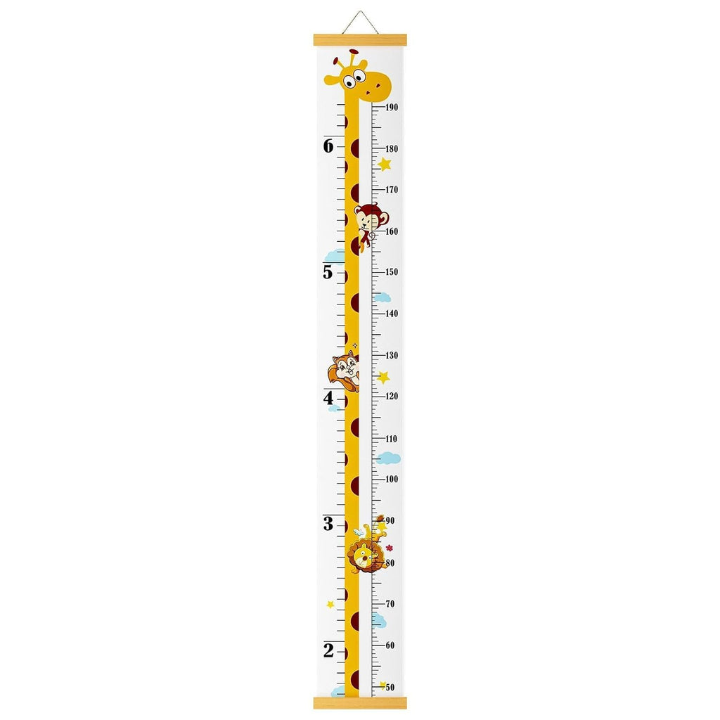 Baby Height Growth Chart, Canvas Height Chart for Kids Baby Child Toddler Boys Girls, Wood Growth Chart for Wall Room
