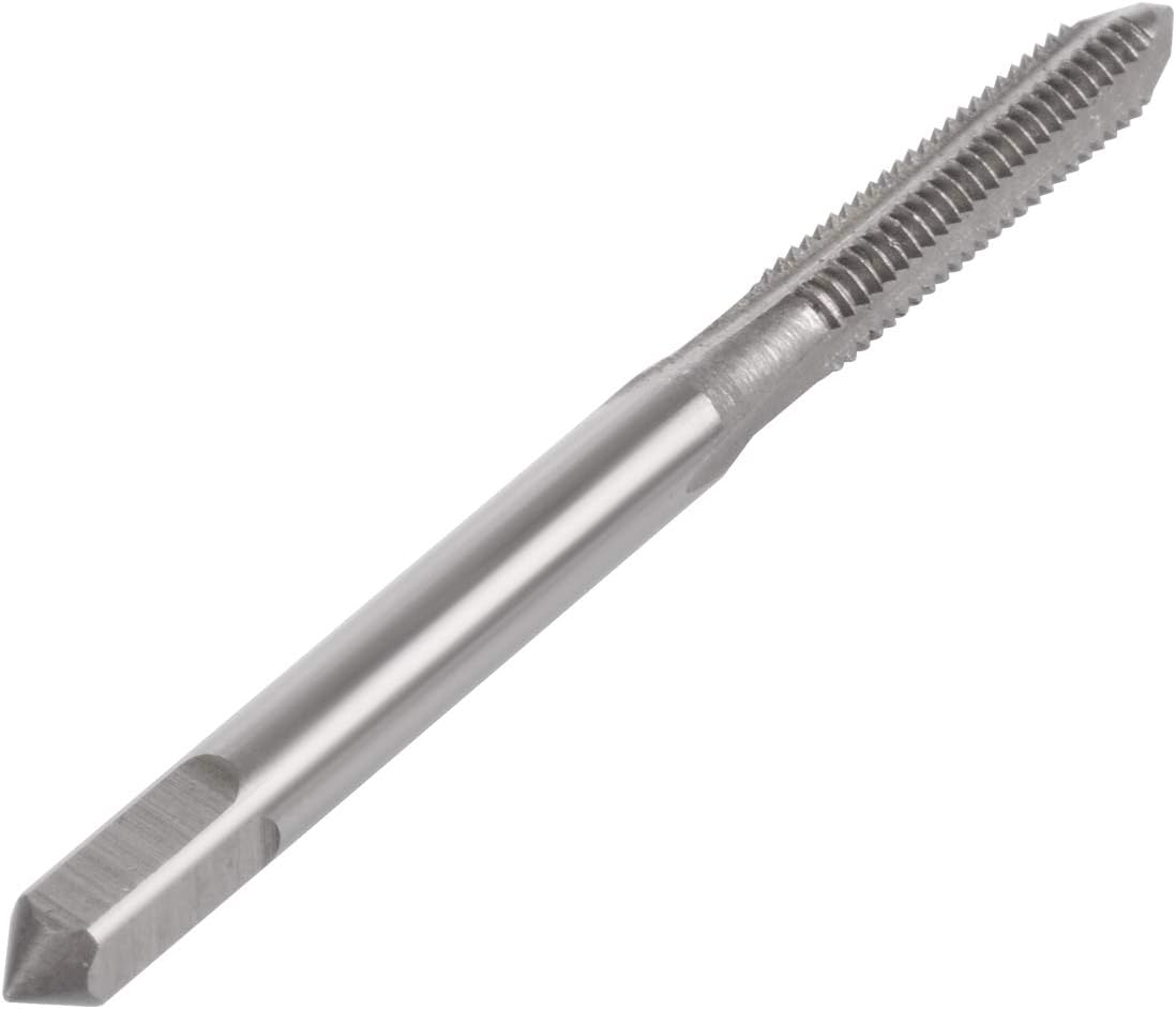 M3 x 0.5mm Tap Machine HSS Metric Right Hand Thread 3 Straight Flute Taps Taper and Plug, 4Pcs