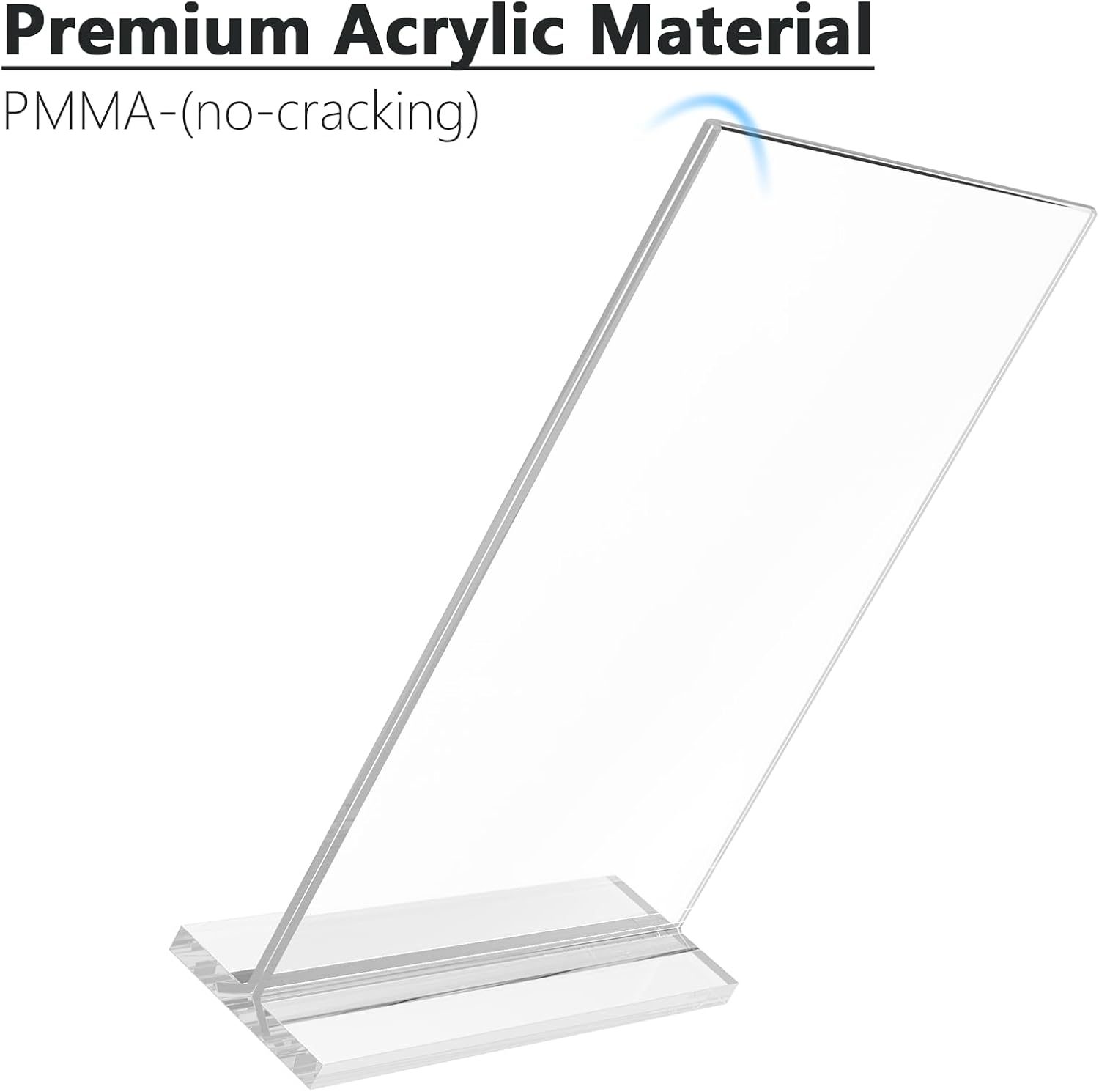 Acrylic Sign Holder 8.5" x 11" Double Sided Display Stand, 2 Pack | Clear Acrylic, Double-Sided Display, Stable