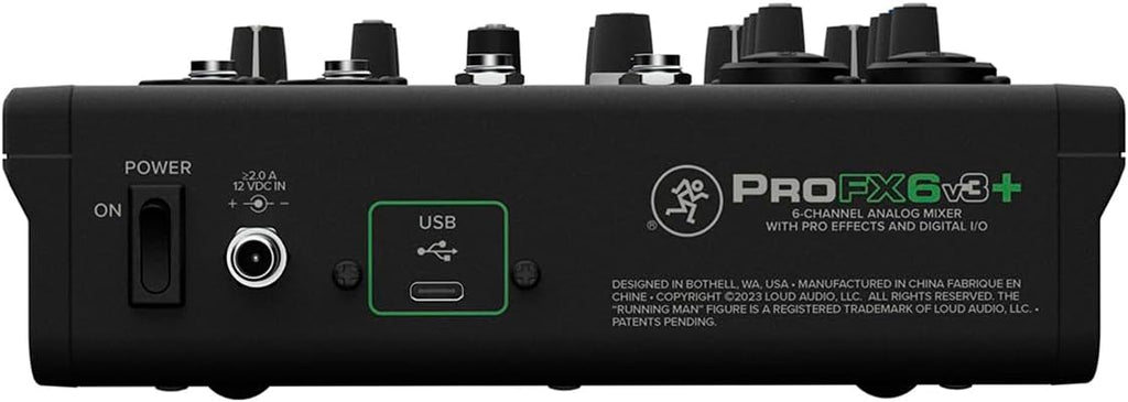 ProFX6v3+ 6-Channel Professional Analog Mixer with USB, Onyx Mic Preamps, GigFX Effects Engine, and Bluetooth | Onyx