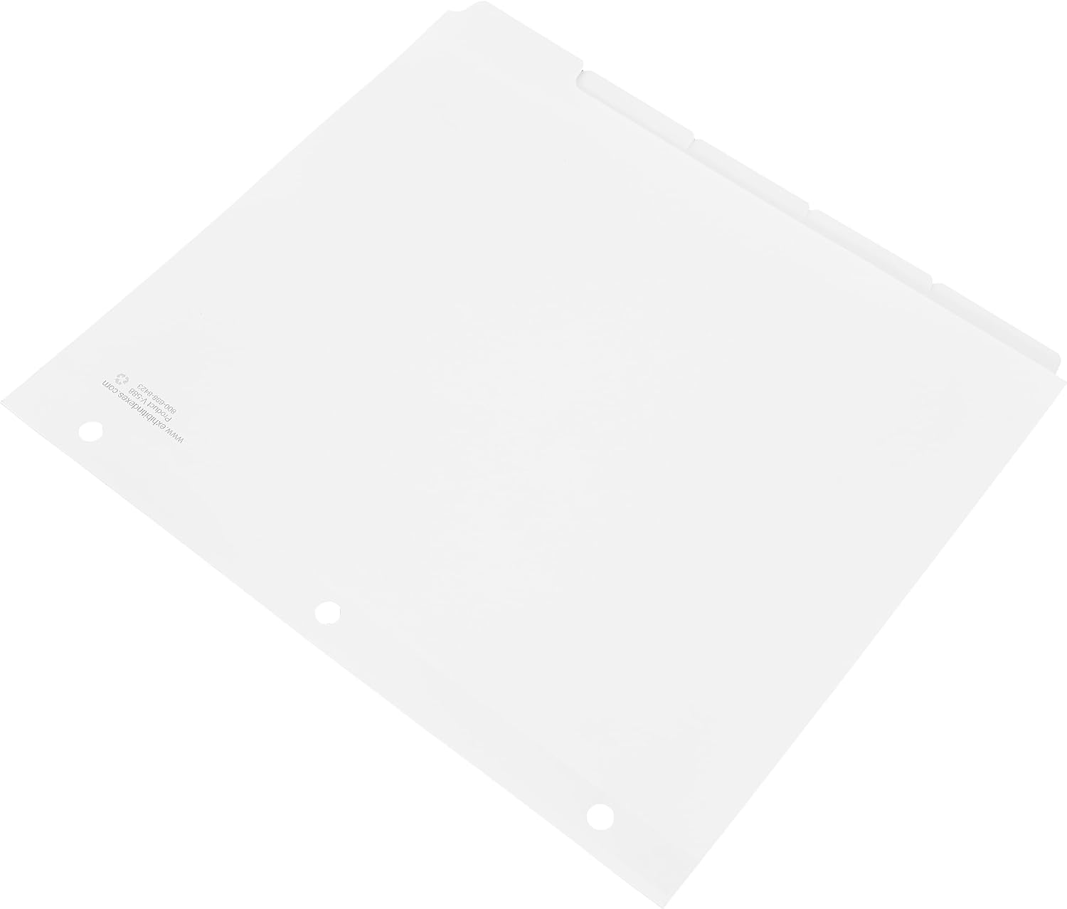 Extra Wide Dividers to Use with Sheet Protectors 9 3/4" Wide - Fits Standard 3 Ring Binders - Made in The USA