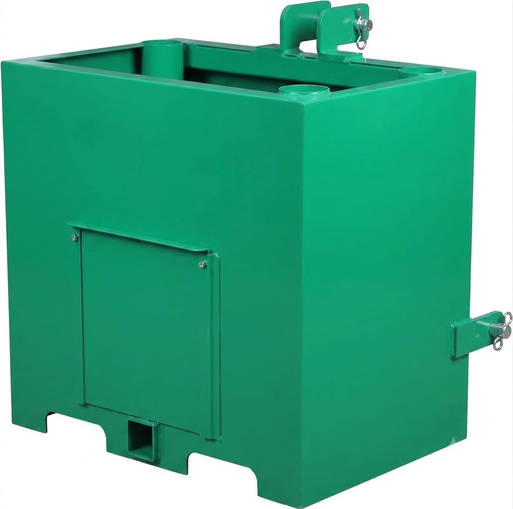 Heavy Duty 800 Lbs 3-Point Tractor Ballast Box – Fits Category 1 Hitch, Compatible with Loaders & Skid Steers