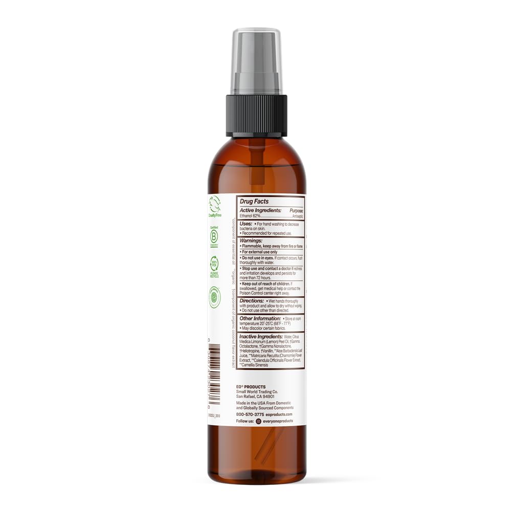 Coconut & Lemon Hand Sanitizer Spray, 8 FZ
