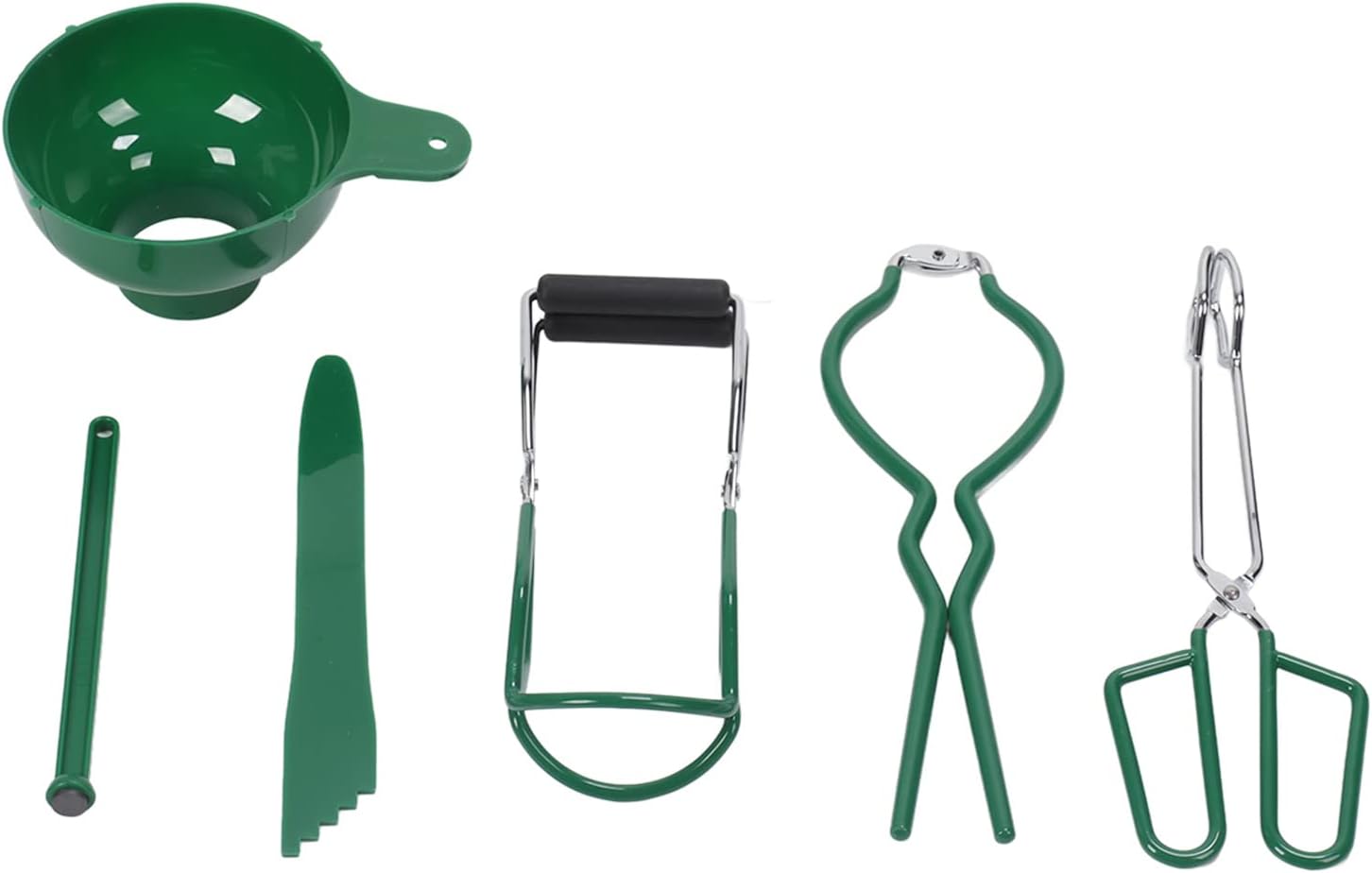 Canning Supplies Starter 6 Pcs Canning Kit - Stainless Steel Supplies Set with Funnel, Tong, Bubble Popper, Jar