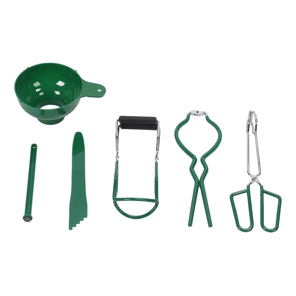 Stainless Steel Canning Set, 6 Pcs Canning Funnel Tong Bubble Popper Jar Wrench Lifter Magnetic Lid Lifter Jam Making