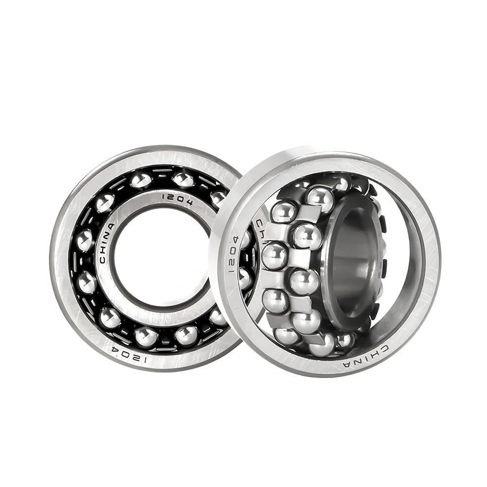1 Pcs 1204 Self-aligning Ball Bearings, 20mm x 47mm x 14mm,Double Row Self-Aligning Ball Bearing, Steel Cage