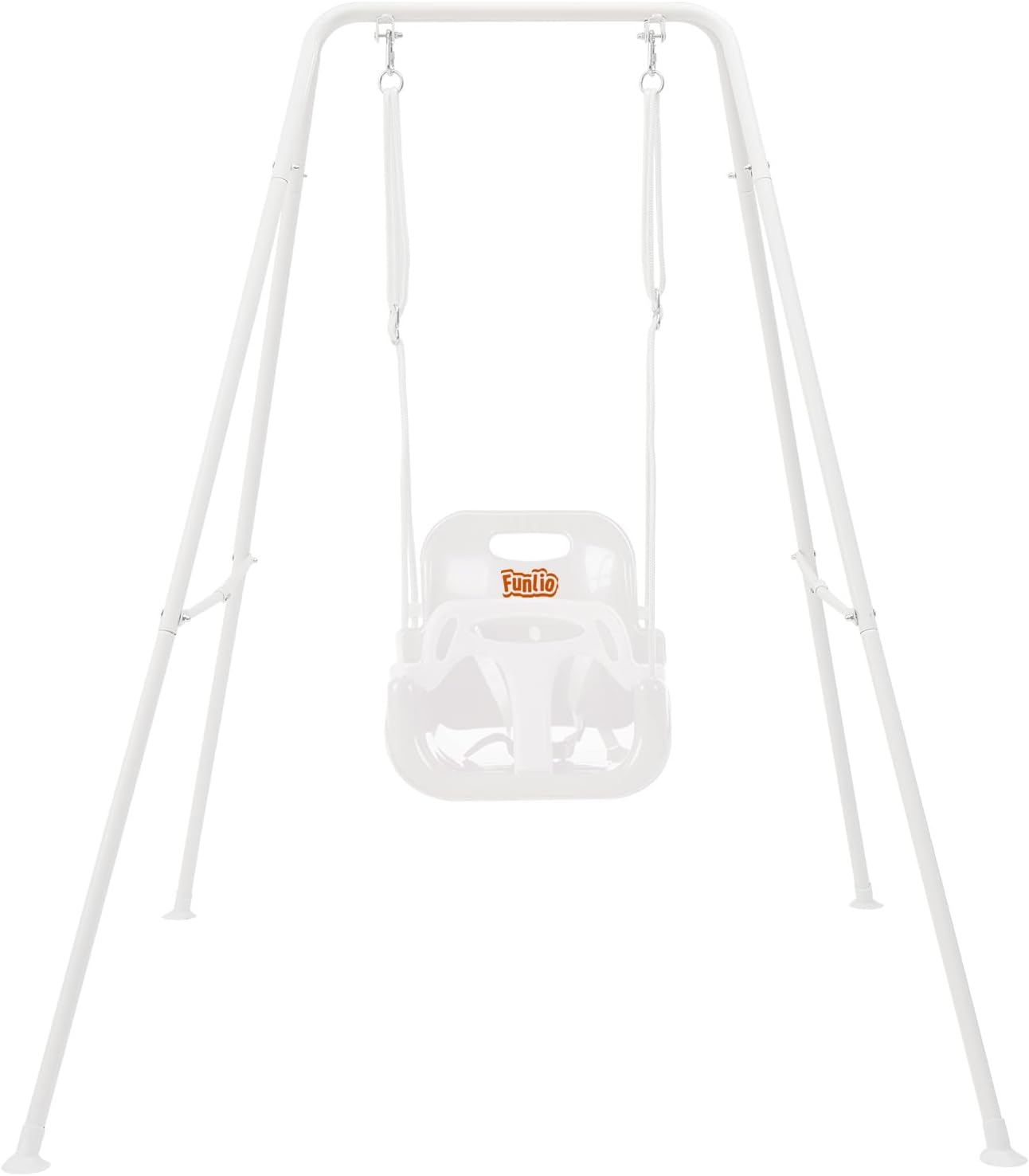 Toddler Swing with Foldable Metal Stand for Toddlers Aged 1~10 Years, 3-in-1 Baby Swing Set with 4 Sandbags for