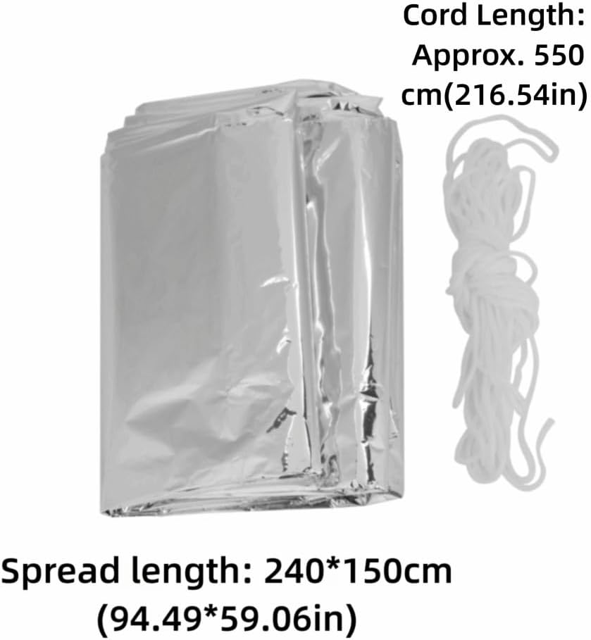 Blanket Tent - Water Proof & Thermal Reflective Survival Shelter for Camping, Hiking & Outdoor Rescue, Reusable Cold