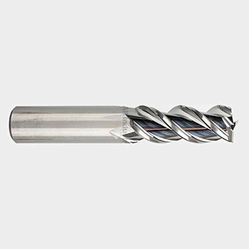 YG-1 28595 Carbide Alu-Power Square End Mill, 3 Flute, 45 Degree Helix, Regular Length, Uncoated Finish, 3-1/2" Length, 5/8"