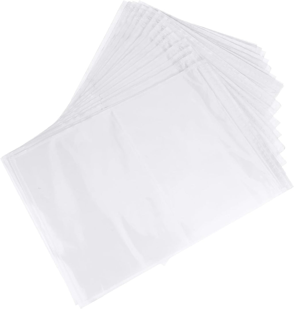 9.5x13.4" Clear Packing List Envelope, 50 Pack Plastic Waterproof Enclosed Self-Adhesive Side Loading Mailing Invoice